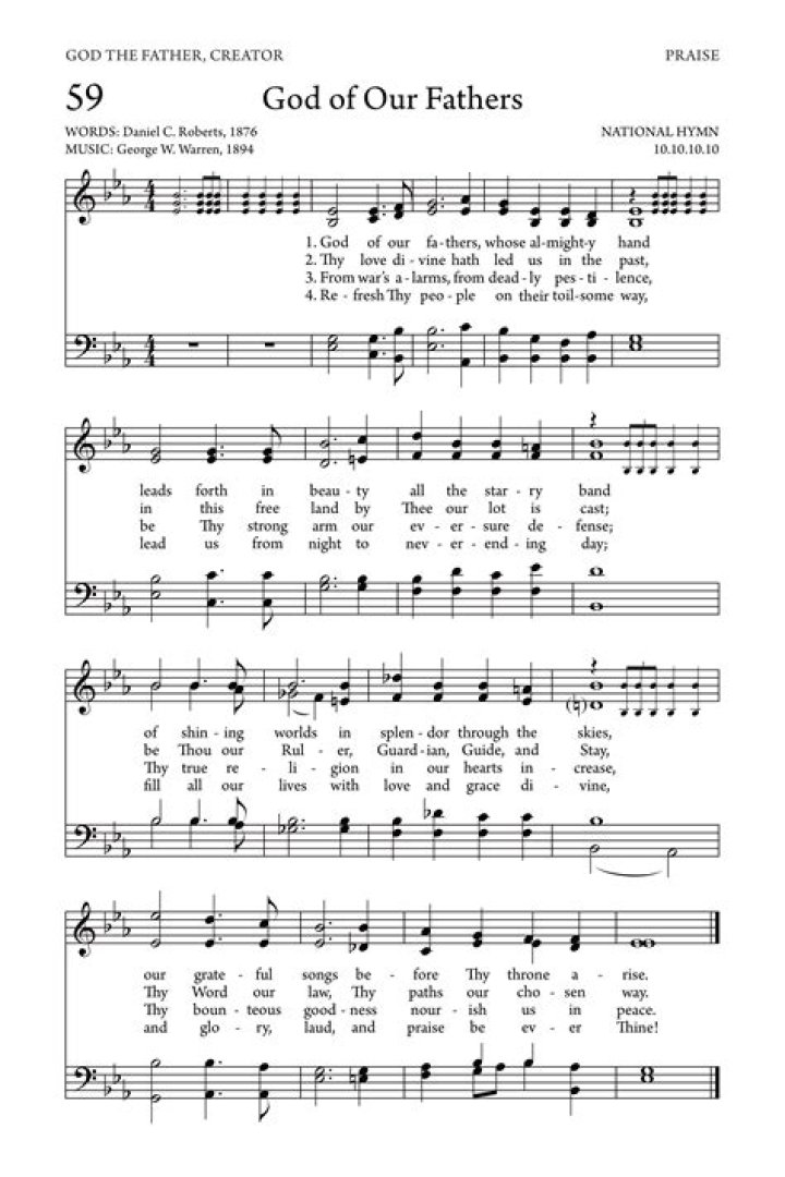 God of Our Fathers Hymn